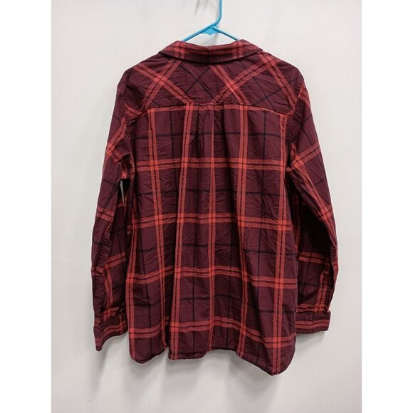 Carhartt Womens Plaid Cotton Shirt XXL Red Long Sleeve Button Up Streetwear - Picture 8 of 10